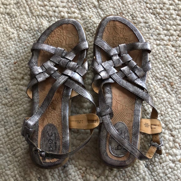 b.o.c. Shoes - b.o.c Silver Strapped Gladiator Sandals